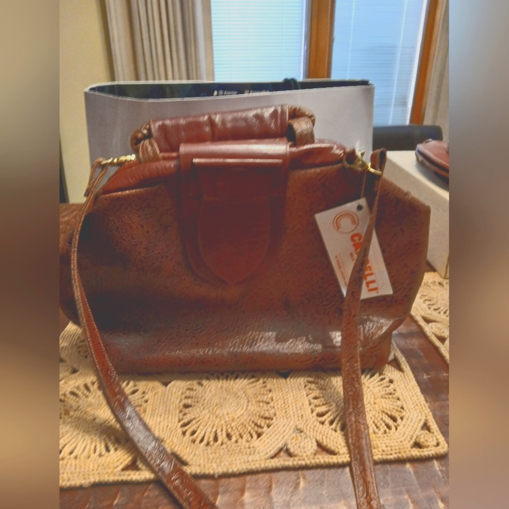 Capelli Brown Leather Shoulder Bag